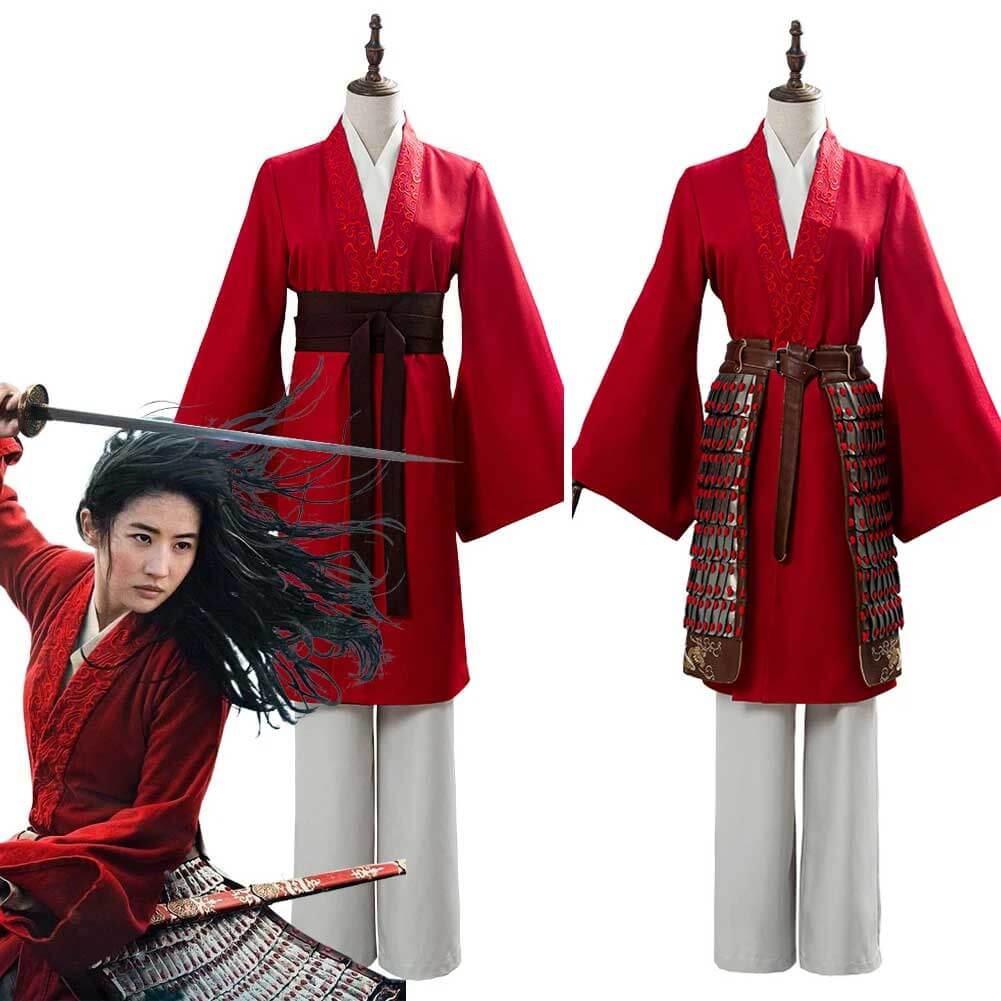 2020 Movie Mulan Costume Women Hanfu Cosplay Armor Props
